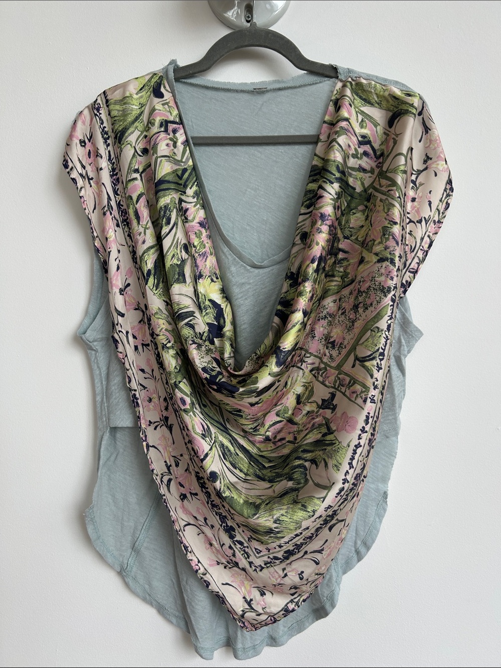 Free People layered top in Pink & Green